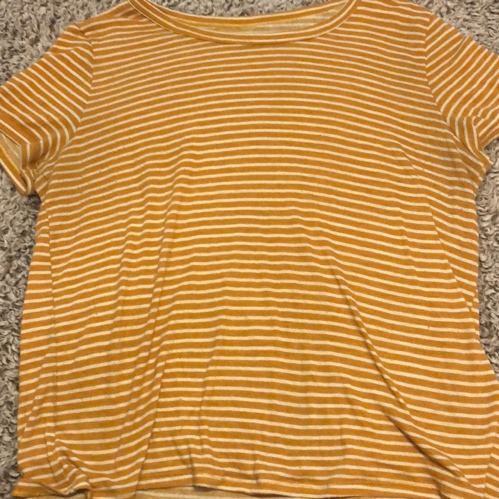 Yellow and white stripe t shirt